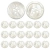 20PCS White Mother of Pearl Shell Buttons, Natural White MOP