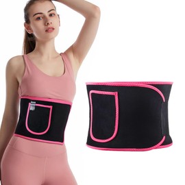 1 Piece Women Waist Training Belt, Men's Waist Trainer, Gym Waist Trainer, Fitness Equipment Accessories, Women's Abdominal Belt, Women's Training Belt, Waist Shaping Belt (Pink), pink
