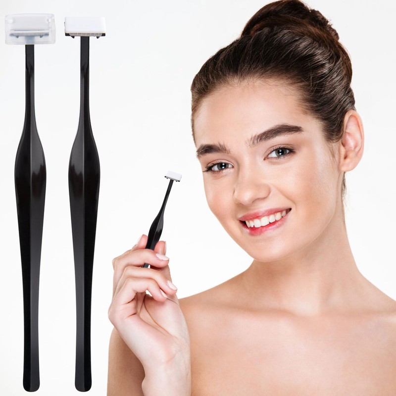CustomyLife 24 Pack Eyebrow Trimmer Razors, Stainless Steel Face Razors