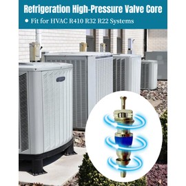 OWNDR AC Schrader Valve Core for R410 R32 R22, Replacement Part for HVAC Refrigeration Systems and Air Conditioning, High Pressure with Teflon Seal 50 Pack