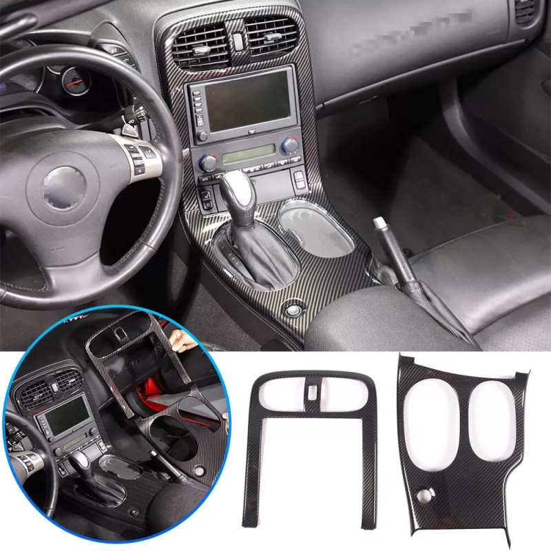 Unbranded ABS Carbon Fiber Interior Center Console Trim Cover For