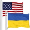 G128 Combo Pack: American USA Flag 4x6 Ft & Ukraine