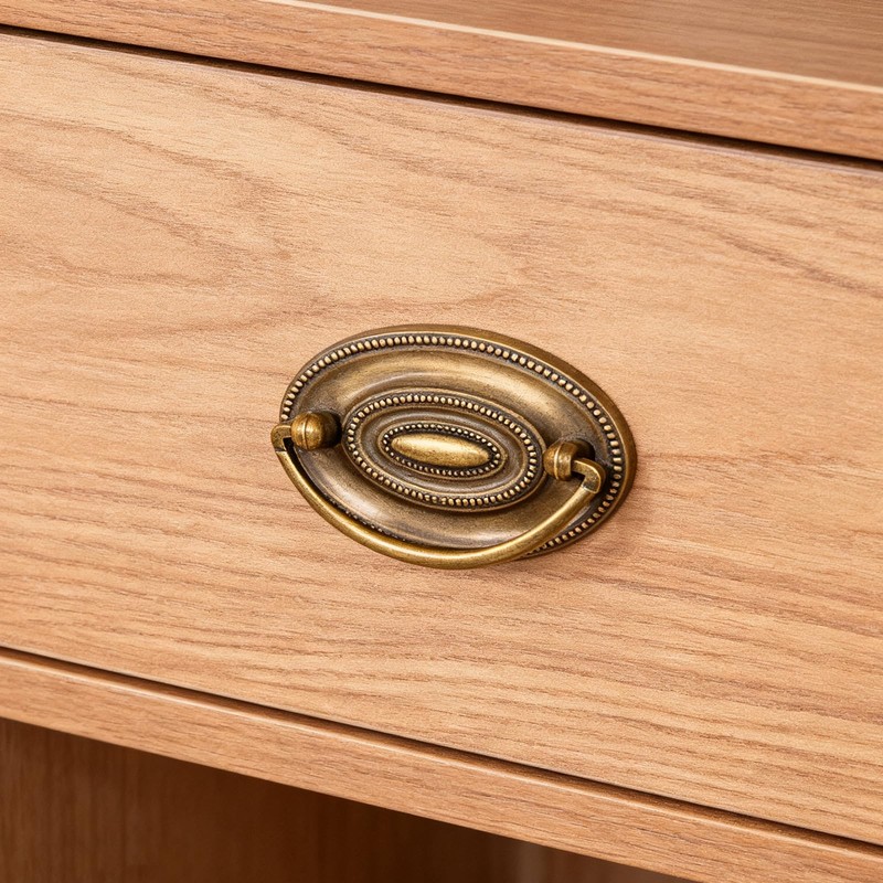 EIiegh 4 Pcs Ring Cabinet Handle,Oval Drop Swing Handles for