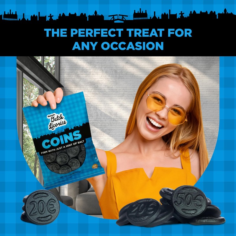 Gustaf's Salted Dutch Licorice Coins - 5.2oz Bag - Salted