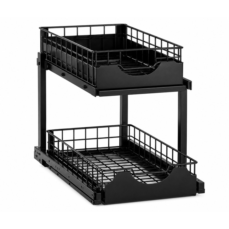 2-Tier Pull-Out Under Sink Organizer for Kitchen & Bathroom Storage