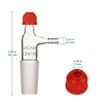 FunChem Glass Inlet Thermometer Adapter 24/40 with Side Serrated Hose
