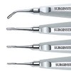 SurgicalOnline Serrated Elevators Set Dental Extraction Instruments 5 Pcs