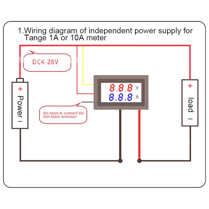 Voltage Current Meter Digital Voltmeter Ammeter Volt Tester Amp Detector