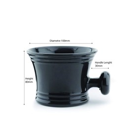 Haryali London Shaving Soap Bowl/Cup with Handle Unbreakable Plastic Light