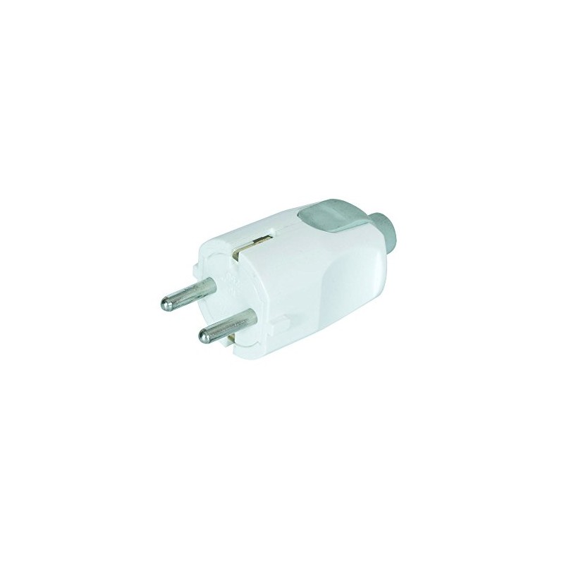 Schuko Angled Plug White with Protective Contact White IP20 16A