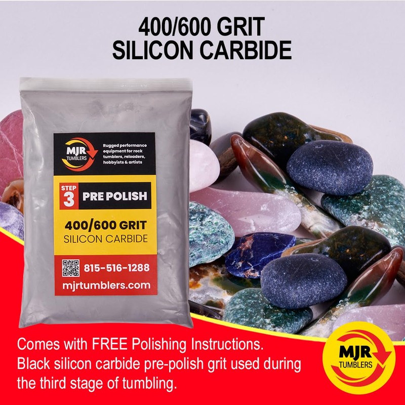10lb of MJR Tumblers Premium 400/600 Pre-Polish Silicon Carbide Rock