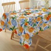 Honellaty Summer Tablecloth for Rectangle Tables, Lemon Print Table Cloth,