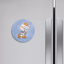 Unbranded Super Why Cartoon Alpha Pig | 4'' X 4'' Round Decorative Magnet