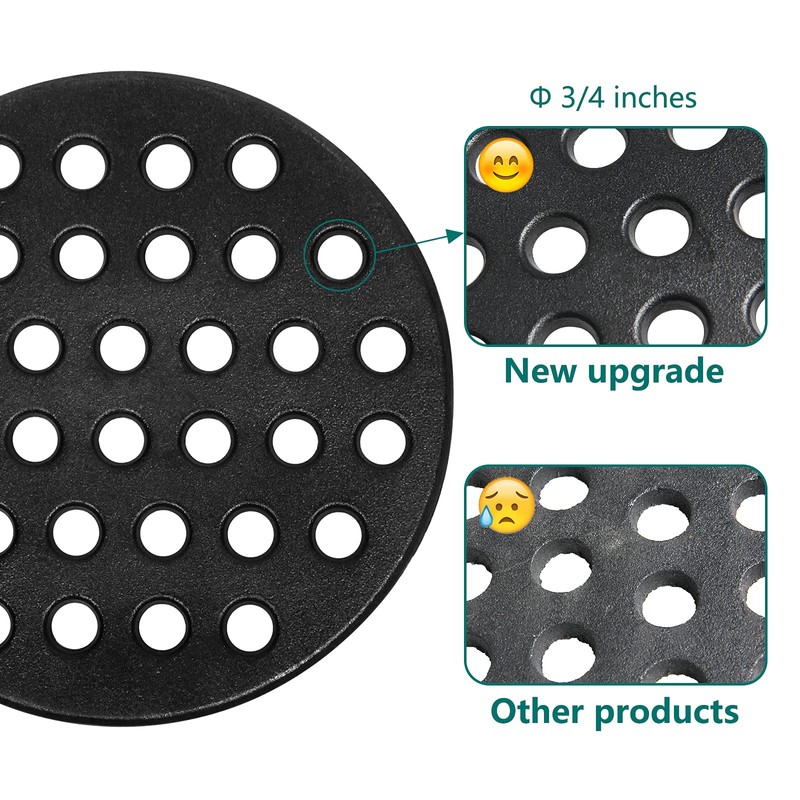 9 Inches BBQ High Heat Cast Iron Charcoal Fire Grate