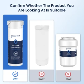 GLACIER FRESH XWF Replacement For GE XWF Refrigerator Water Filter Pack of 1 (Not for XWFE)