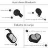 Auriculares Inalámbricos en Forma de Corazón Bluetooth 5.3 Auriculares Bluetooth