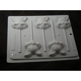 CK Products HARD CANDY  BUNNY HEAD SUCKER MOLD= HS-2207