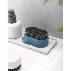 AKOAK Quality Soft Wash Clothes, Shoe Scrub Brush, Easy to Hold Multi-Purpose Household Cleaning Brush, Plastic Soft Brush, Pack of 1 (Blue)