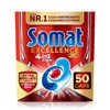 Somat Excellence Plus 4-in-1 Caps (50 Caps), Dishwasher Tablets in