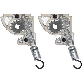Cutelec 2pcs 1-1/2" Blinds Wand Tilter Mechanism with Square Gear 5/32" Hook Connection for Blinds headrail with Measure 1 3/8" x 1 9/16"