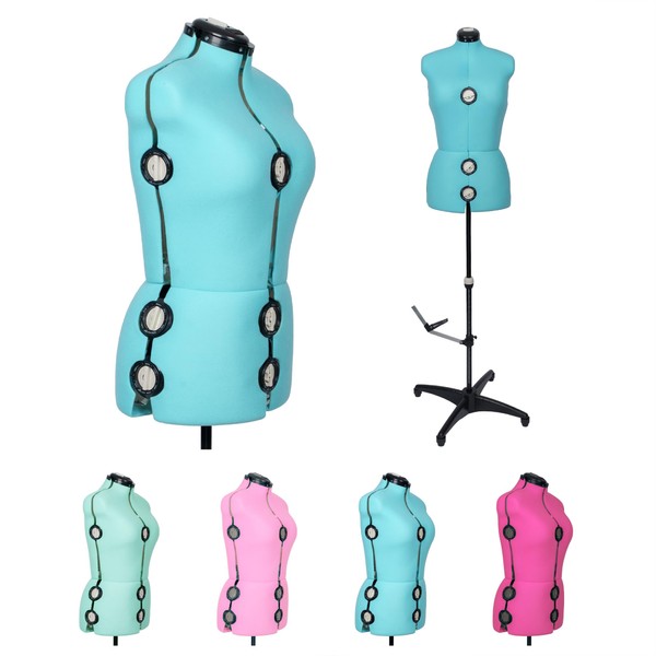BHD BEAUTY Turquoise 13 Dials Female Fabric Adjustable Mannequin Dress
