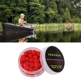 Pop Up Sazan Yemi Carp Boilies,30pcs 10/12mm Smell Carp Fishing Bait Foam Pop Up Soft Pellets Boilies Eggs/Floating Ball Beads Feeder Artificial Carp Baits Lure/Hair Rig(10MM Red(Strawberry))