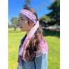 Humble Hilo Pattern Chiffon Scarf Sheer Lightweight Headband Accessory for