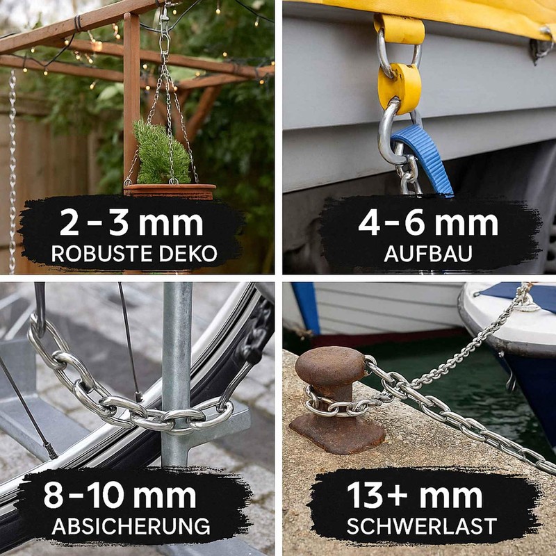 SCREW REBEL 6.0 mm Thick Stainless Steel Chain A4 Rustproof