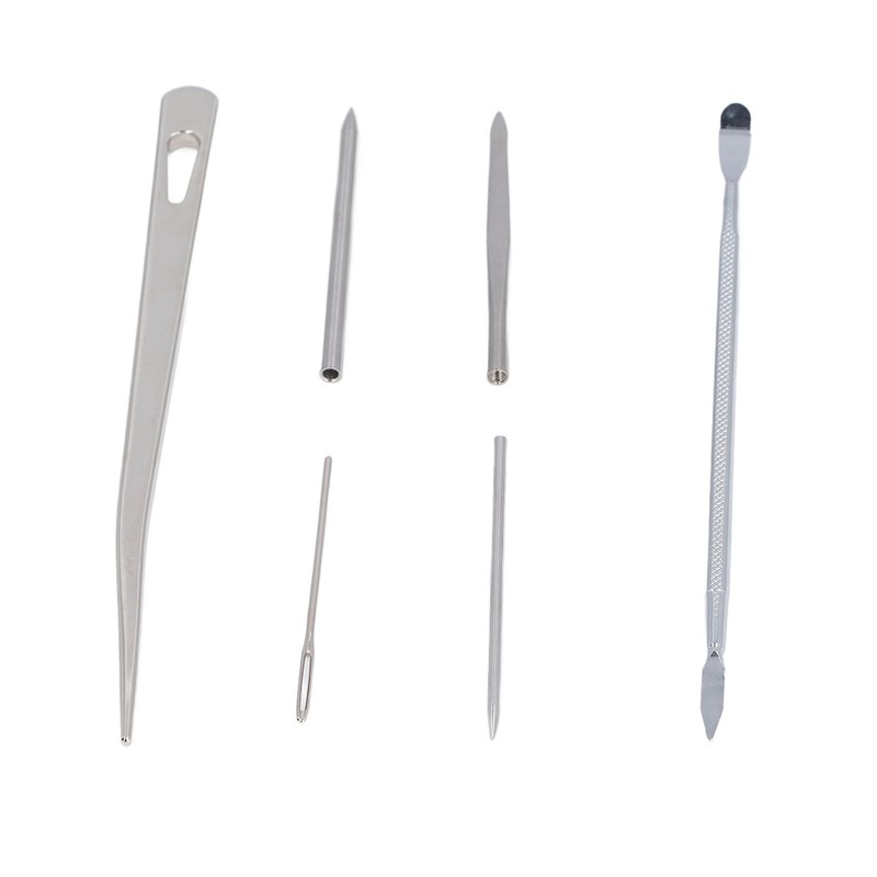 6PCS Paracord Stitching Set Stainless Steel Lacing Needles Smoothing Tool
