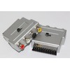 2 x Silver Switched Scart Adpator to RCA Phono Video,