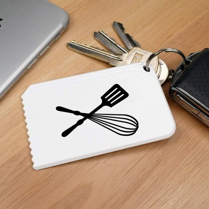 Azeeda 'Whisk and Spatula' Plastic Ice Scraper (IC00042893)