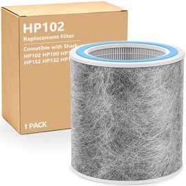 1 Pack HP102 Replacement Filter Compatible with Shark Air Purifier HP102 HP152 HP153 HP132 HP102PET HC450 HC451 HC452 HC455, H13 True HEPA Filters for 99.97% of Particles, Part # HE1FKPET HE1FKBAS