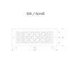 Reggio Register 6X12 Scroll Pattern Floor Register - White Aluminum