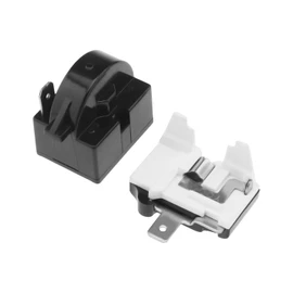 VGOL 1x PTC Starter Relay 4.7Ohm 1Pin and 1x Refrigerator Overload Protector 1/2HP Replacement Acessosy for Refrigerator Repair