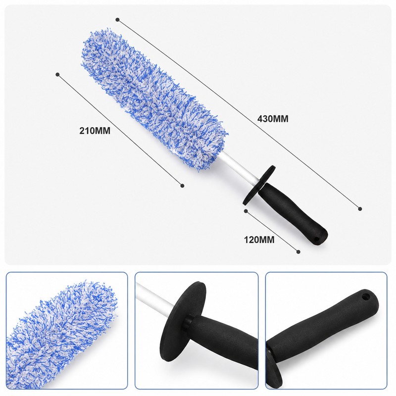 Car Wheel Cleaning Brush for Rims and Spokes – Plush