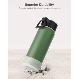 koodee Water Bottle-16 oz Stainless Steel Double Wall Vacuum Insulated Sports...