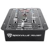 Rockville RDJ3BT 2 Channel DJ Mixer with USB, Bluetooth, Talkover,