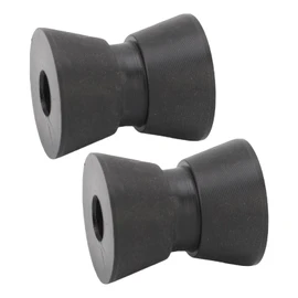 Boat Trailer Roller, 2Pcs 1.5 x 1.9in Boat Trailer Bow Bell Roller Assembly Fits 1/2in Shaft, Sturdy Anti Scratch Nylon Bow Rollers for Yachts, Lifeboats, Motorboats
