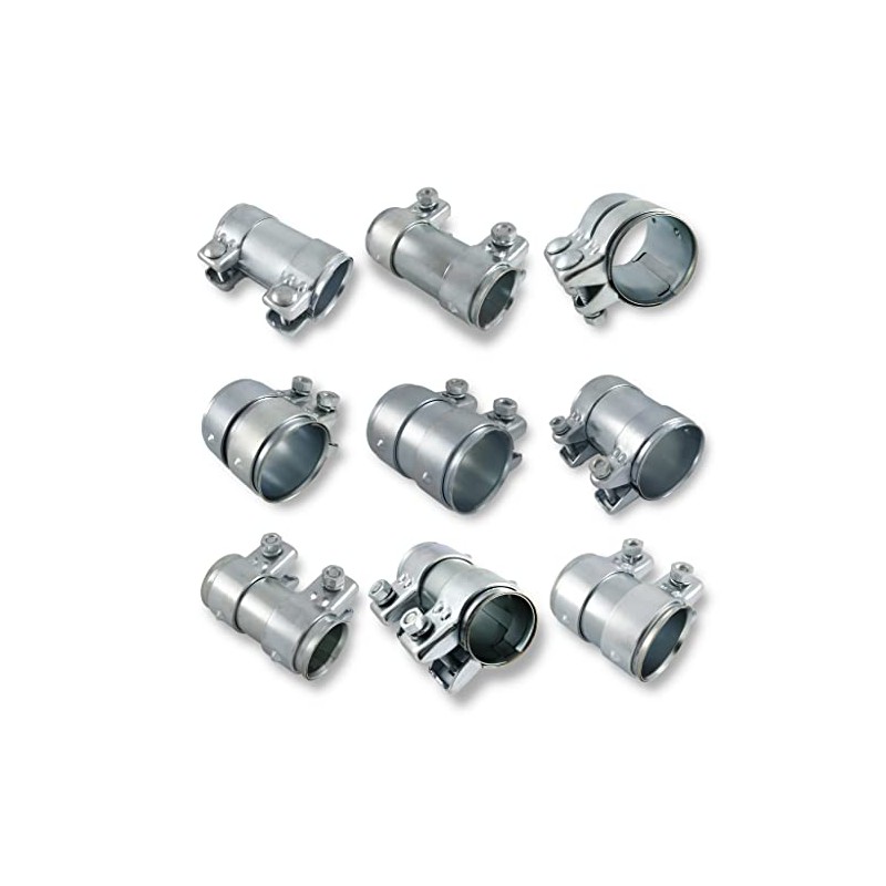 Exhaust Clamp, Pipe Connector, Double Clamp, Exhaust System (Stainless Steel