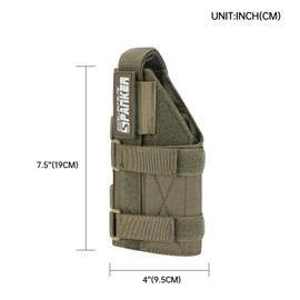 EXCELLENT ELITE SPANKER Gun Holster Tactical Pistol Holster Left Handed Adjustable for G17 G18 G19 G26 G34 M1911 XD-45acp CZ P-10C(Ranger Green-Left Hand)