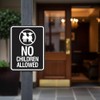Signs ByLITA Portrait Round No Children Allowed Sign (Black) -