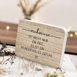 Spruchreif | Saying Board | Decorative Board with Saying | Wooden Stand with Saying | Decorative Stand with Lettering | Sign with Engraving | Engraving Gift | Gift Friends Family | Housewarming Gifts