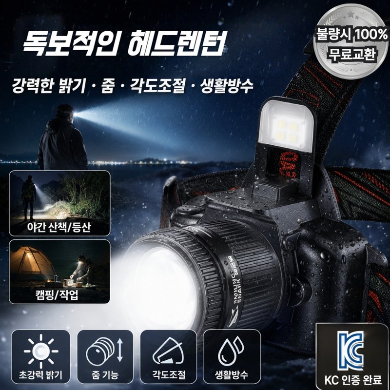 모얼벳 3세대 업그레이드 C타입 각도조절 헤드랜턴 초강력 PRO MAX Moeulbet