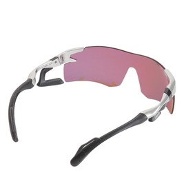 AF-301 C-32WV Nose Padless Sports Sunglasses, Wide View, Silver Frame, Polarized Lens, New Side Pads Equipped, Shield Lens, Unisex