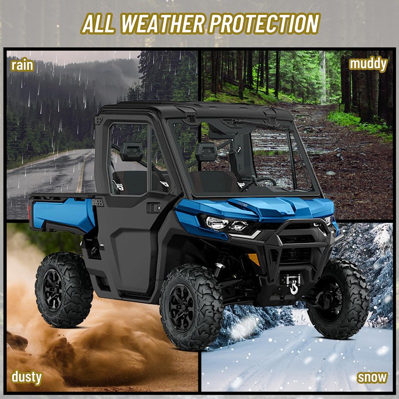 SAUTVS Floor Mats for Can Am Defender, TPE Front Row