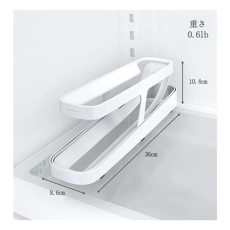 Egg Holder for Refrigerator, Egg Holl, 2 Tiers, Automatic Rolling