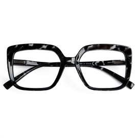 Eyekepper Reading Glasses for Women Large Frame Readers Eyeglasses Oversize - Black/Tortoise +3.00