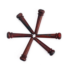 Gatuida 6 PCS Natural Bridge String Pegs for Folk Acoustic Guitar Durable Guitar Parts for Enhanced Sound Quality and Clarity Easy Installation Replacement for Worn Pins