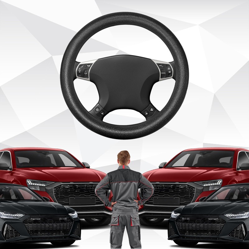 SWQS Steering Wheel Cover, Silicone Anti-Slip Steering Wheel Protector for