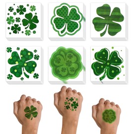 JazSwirl St Patricks Day Tattoos, 72-Piece Shamrock Stickers St Patricks Day Stickers, Shamrock Tattoos, St Patricks Stickers Shamrock Tattoos